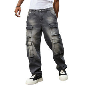 Pantalones Cargo de Algodón para Hombre, Corte Recto y Holgado, Impermeables, Ligeros, con Bolsillos Utilitarios, Diseño Urbano, Ideales para Senderismo y Camping - Product Image 1