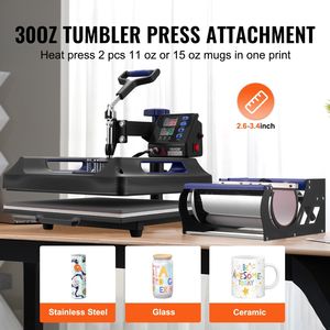 Pressa a Caldo Digitale 15x15 Pollici con Rotazione a 360 Gradi per Trasferimento Termico su Tumbler da 30 oz e T-Shirt - Product Image 3