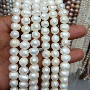 Perlas de Agua Dulce Blancas Tipo Patata de 11-12mm, Cultivadas Naturalmente, en Hilo Suelto para Fabricación de Joyería, Suministros al por Mayor de Alta Calidad - Product Image 1