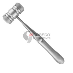 Maillet chirurgical manuel à double tête, en acier inoxydable, conçu pour diverses procédures sur différentes densités osseuses - Product Image 2