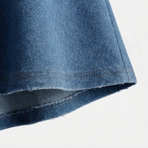 Jupe courte en jean pour femme, coupe trapèze, couleur unie, style décontracté, taille normale, tissu tissé, confortable, à porter toute l'année - Product Image 6
