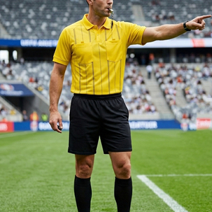 Customized Your Own Brand Name Soccer <b>Referee</b> Jersey Professional Manufacture Short Sleeves <b>Referee</b> Jersey For Sale - Product Image 3