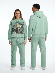 Ensemble jogging et sweat à capuche pour homme, hiver, avec logo personnalisé, motifs religieux, streetwear tendance, vêtements de sport, survêtements - Product Image 6