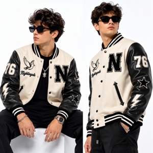 Chaqueta Letterman de nuevo diseño y alta calidad para hombre, chaqueta de manga larga con tu logotipo, chaqueta universitaria de béisbol para hombre - Product Image 6