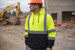 Sudadera con Capucha de Seguridad ANSI Clase 3, Personalizada con Logotipo, Reflectante, Ligera, para Hombre - Product Image 3