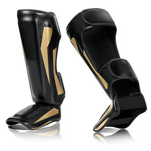 Protège-tibias en PU pour MMA, Muay Thai et Kickboxing – Vente en gros usine – Protège-tibias professionnels - Product Image 1