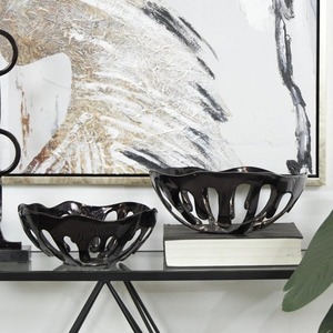 Bol noir moderne, finition polie, design rond, vaisselle de table - Product Image 6