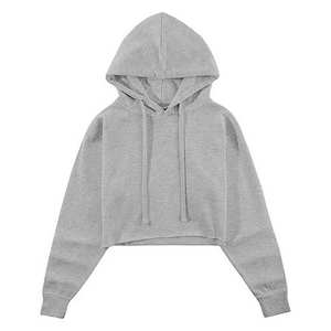Dernier modèle de sweat à capuche court anti-rides pour femme, couleur personnalisée, grandes tailles, services OEM et ODM - Product Image 1