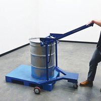 Lève-fûts et palettiseur en acier robuste, capacité de 550 lb, transpalette manuel pour fûts d'huile, pour fûts en acier de 55 gallons
