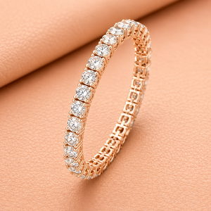 Bracelet tennis Radiant Crown Diamond plaqué argent certifié IGI pureté 14 carats VBR JEWELS Bijoux élégants de luxe pour femmes - Product Image 3