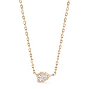 สร้อยคอจี้เพชรเม็ดเดี่ยวทรงลูกแพร์ ทอง 14k 18k เพชรเลี้ยงในห้องปฏิบัติการ สไตล์มินิมอล เหมาะสำหรับใส่ทุกวัน ของขวัญสำหรับเธอ ขายส่ง - Product Image 3