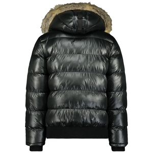 Winter <b>Men's</b> Regular Parka <b>Coat</b> With <b>Fur</b> <b>Hood</b> Plus Size Zipper Warm Thick Windproof Outdoor Casual Padded For Cold Weather - Product Image 2