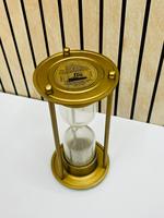 Sablier en aluminium plaqué or 8'' avec motif animal 3D et ange |   Pièce de table décorative vintage en fonte pour la remise des diplômes (Otto 1869)