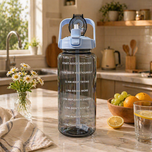 Leak-Proof PP Plastic for with <b>Straw</b> for Fitness Gym-Eco-Friendly Reusable 2000ml BPA-Free - Product Image 1