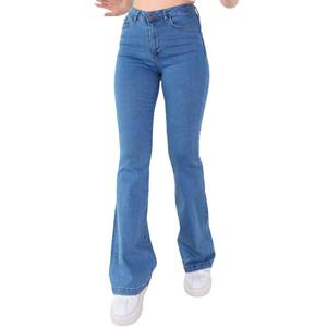 Bangladesh Clothing Brand Women Custom Flare Wide Leg Denim Fit Destroyed Bootcut Stretch Button High Waist Woman Jeans Pants - Product Image 6