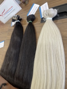 Extensions de cheveux naturels Thanh An vietnamiens à double trame, lisses, en cheveux humains bruts Remy, 100g, adaptées à toutes les couleurs, vente en gros - Product Image 2