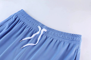 Men's Blue Gradient Mesh Basketball Shorts Drawstring Closure Breathable Regular Fit Summer Sportwear Adult Size - Product Image 5