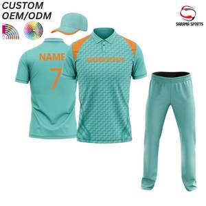 เสื้อคริกเก็ต Sarama Sports แบบพิมพ์ลายสีเต็มตัว ดีไซน์ใหม่สั่งทำได้ 2 1 ผลิตจากผ้าฝ้าย 100% ขายส่ง - Product Image 1