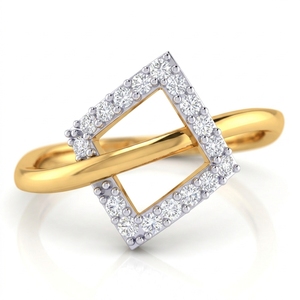 Anillo de Compromiso y Boda de Oro Sólido de 14K con Diamante Cultivado en Laboratorio de Corte Brillante Redondo para Mujer, Regalo Moderno - Product Image 2