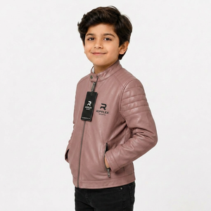 Chaqueta de cuero premium para niños que combina moda clásica, comodidad, calidez y durabilidad confiable para niños y niñas. - Product Image 5