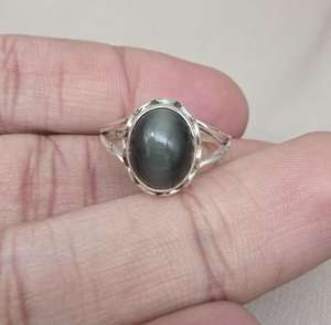 ตาแมวธรรมชาติ เงินแท้ 925 เครื่องประดับทำมือ พลอยตาแมว พลังงานบวก เหมาะสำหรับผู้หญิง - Product Image 3