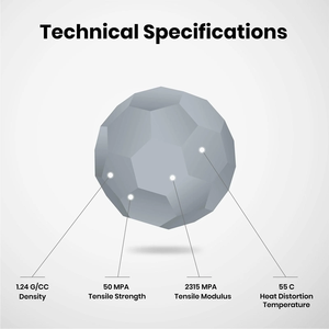<b>PLA</b>+ 1.75mm 1kg Light Gray 3D Printing Filament ±0.03mm High Precision No Warping OEM Factory Direct Numakers - Product Image 3