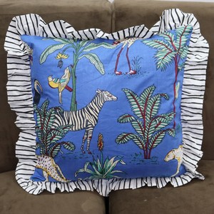 Animal Pattern Ruffle Cushion Cover Square Bohemian Style Decorative Pillowcase for <b>Home</b> Use - Product Image 4