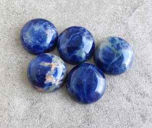 Sodalita Natural, Forma Redonda, Cabujón, Parte Posterior Plana, Calibrada, Gema Suelta para Joyería - Product Image 2