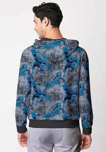 Sweat à capuche zippé intégral personnalisé style mode, 100% coton, coupe ample, décontracté, pour homme - Product Image 6
