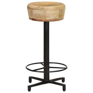 Ensemble de 2 tabourets de bar en bois naturel et noir - Product Image 3