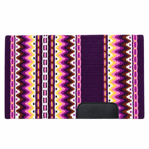 Couverture de selle western en gros, style aztèque, tissée, avec motifs géométriques et patchs noirs pour les magasins d'équipement équestre - Product Image 3