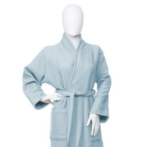 Albornoz de Baño Nesta Sports 100% Algodón, Absorbente, Estilo Kimono, Ligero, Tipo Toalla Waffle, para Hombre y Mujer - Product Image 1