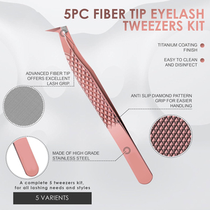 Meilleur prix, pinces à cils professionnelles en acier inoxydable de haute qualité, légères, durables, anti-magnétiques, pointe lisse de précision - Product Image 2