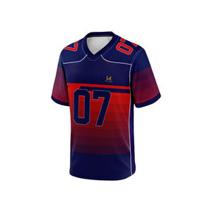 Maillots de football américain personnalisés de haute qualité, respirants, à manches courtes, unisexes, 100% polyester, tissu en maille respirant et absorbant l'humidité - Product Image 6