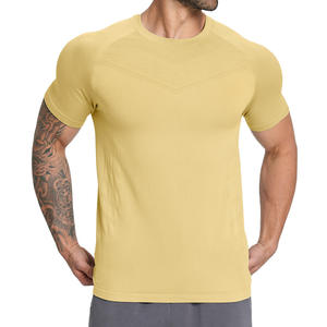 Camiseta Deportiva para Hombre, 100% Poliéster y Spandex, Transpirable, Estampada, Cuello Redondo, Diseño para Entrenamiento - Product Image 1