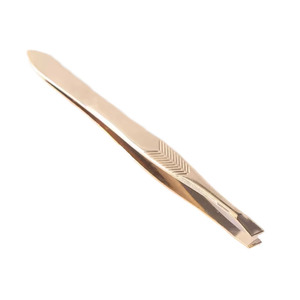 Pinzas Profesionales para Cejas, Acabado de Precisión, Punta Inclinada, Acero Inoxidable, Pinzas de Belleza para Depilar Cejas - Product Image 4