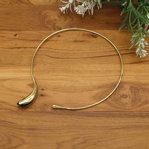 Elegant Gold Minimalist Choker <b>Necklace</b> for Women – Modern <b>Statement</b> Collar Jewelry - Product Image 3