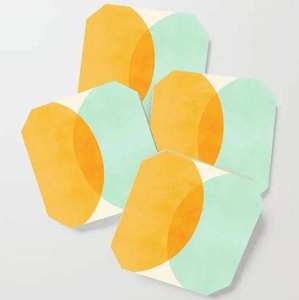 8mm Thick Bone Inlay with Resin Base Handcrafted Eco-Friendly Durable Customizable Shape Round/Square Reusable <b>Table</b> Coasters - Product Image 3