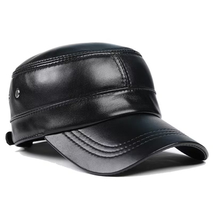 Nouveauté, casquettes en cuir de haute qualité, OEM ODM, cuir véritable, tendance, avec logo personnalisé, imperméables, prix de gros - Product Image 1