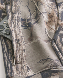 Custom Logo Boxy Fit <b>Camo</b> Hunting Pullover Hoodies Men Streetwear Cotton Sweatshirt Oversized Causal Style Men's Hoodies - Product Image 3