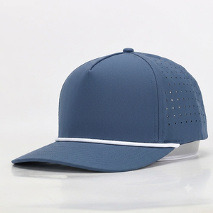 Custom Logo & Color 6-Panel Breathable Perforated Trucker <b>Hat</b> Casual Outdoor Spring <b>Summer</b> for Adults Vietnam Factory Produced - Product Image 4