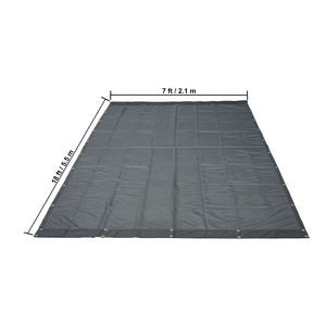 Telo in rete per camion ribaltabile 7 x 18 piedi, resistente, nero, rivestito in PVC, con occhielli in ottone a doppia tasca da 5,5 pollici e 18 once, accessorio per il controllo del carico - Product Image 4
