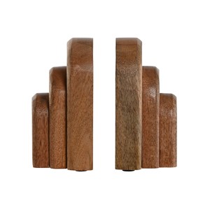 Mango <b>Wood</b> Bookends Handcrafted Natural Brown Wholesale Moradabad India - Product Image 2