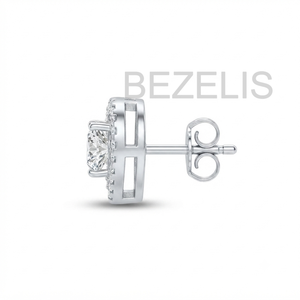 Boucles d'oreilles en diamant en forme de cœur, taille brillant rond, cultivées en laboratoire, bijoux fins romantiques pour femmes - Product Image 2