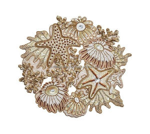 Sets de table de luxe brodés de perles pour la décoration de table, design personnalisé, sets de table en perles avec broderie florale, set de table en perles - Product Image 5