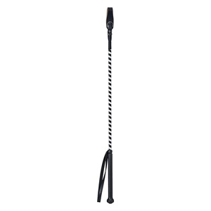 Fouet d'équitation noir et blanc, fouet de dressage équestre avec support, vente en gros, fabricant de fouets d'équitation - Product Image 3