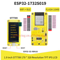 Papan Pengembangan ESP32S3 dengan Layar 1.9 Inci TFT IPS ST7789 170*320 Modul Layar Tampilan Wifi Nirkabel Ble untuk Arduino