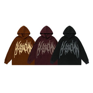 Sweat-shirt à capuche personnalisé pour homme avec logo imprimé en relief, en molleton doux de qualité supérieure, style streetwear décontracté, vente en gros - Product Image 4