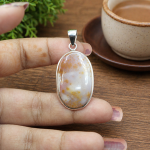 Top Quality Dendrite Agate Pendant 925 Sterling Silver Rose Gold Yellow Gold Plated Handmade Oval Gemstone Jewelry Gift Women he - Product Image 5