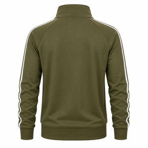 Conjunto Deportivo de Alto Rendimiento Color Verde Oliva, Chaqueta con Cierre Completo, Ropa Deportiva Activa, Marca Privada, Venta al Por Mayor - Product Image 4